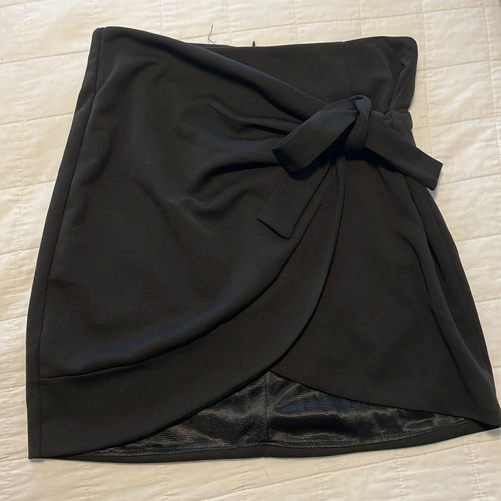 Black mini skirt